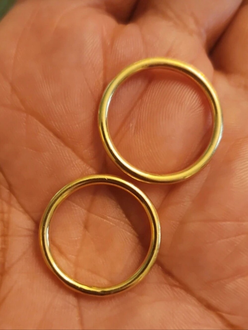 Lot of 2 Vintage 10K Yellow Gold Stacking Rings Sizes 7 & 8 Dainty Bands 1.2g